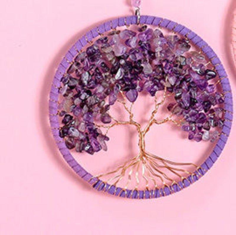 Gorgeous Handmade Crystal Stone Tree Wall Art - Fansee Australia