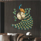 Gorgeous Large Peacock Wall Clock - Fansee Australia