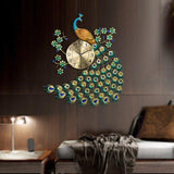 Gorgeous Large Peacock Wall Clock - Fansee Australia