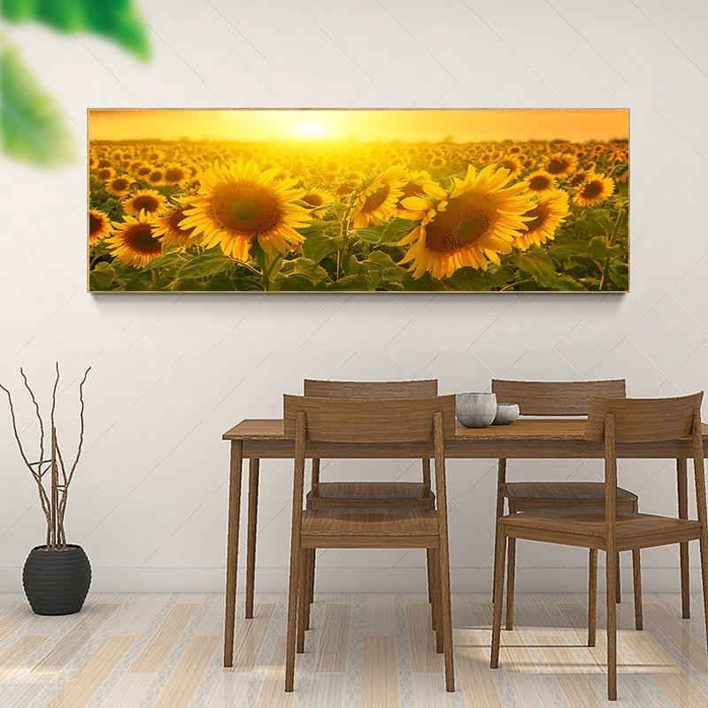 Gorgeous Sunflower Landscape Canvas Prints (50x150cm) - Fansee Australia