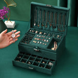 Green Jewellery Box With Lock - Fansee Australia