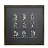 Handmade Black Agate Crystal Stone Framed Wall Art (60x60cm) - Fansee Australia