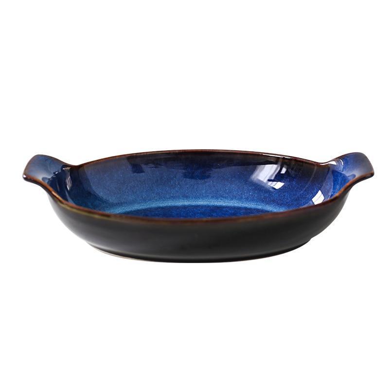 Handmade Blue Boat Shaped Bowls (2 Pcs Set) - Fansee Australia