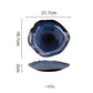 Handmade Blue Irregular Dinner Plate Set (4 Pcs Set) - Fansee Australia