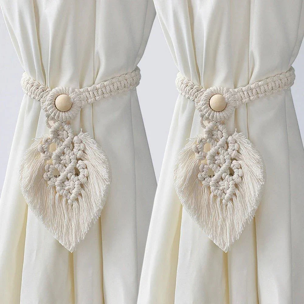 Handmade Macrame Curtain Tieback Set - Fansee Australia