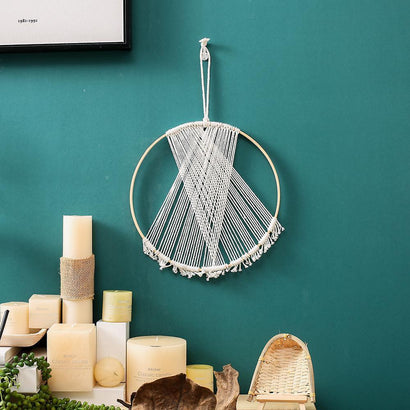 Handmade Round Cotton Yarn Wall Hanging Macrame - Fansee Australia