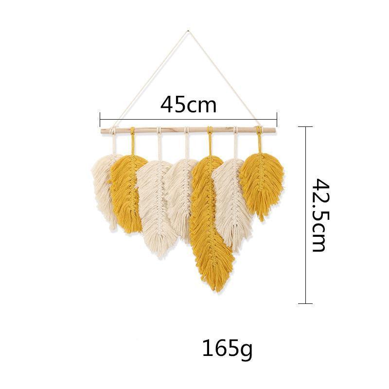 Handwoven Macrame Feather Wall Hanging - Fansee Australia