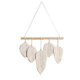 Handwoven Macrame Leaf Feather Wall Hanging - Fansee Australia