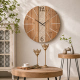 Heritage Grove Carved Wood Wall Clock – Large Rustic Statement Clock