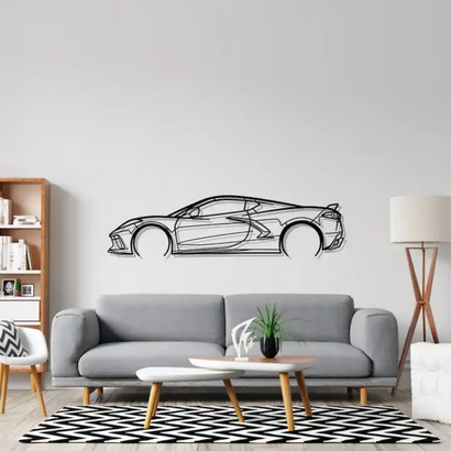 High-Performance Car Silhouette Metal Wall Art - Fansee Australia