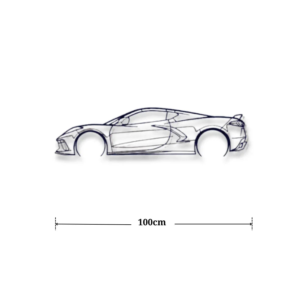 High-Performance Car Silhouette Metal Wall Art - Fansee Australia