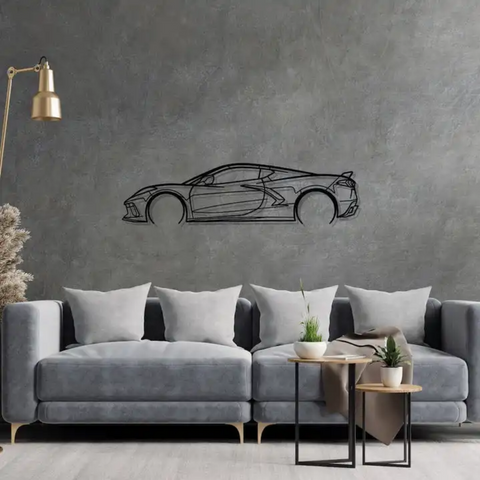 High-Performance Car Silhouette Metal Wall Art - Fansee Australia