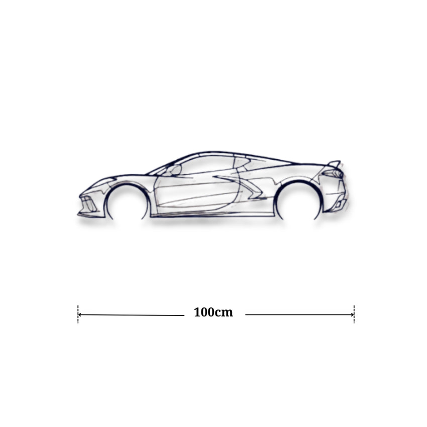 High-Performance Car Silhouette Metal Wall Art - Fansee Australia