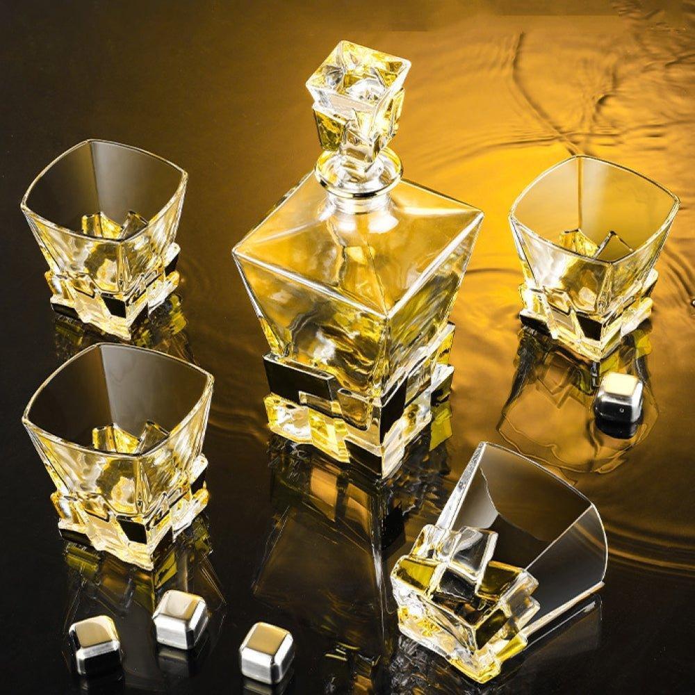 High-Quality Lead-Free Whiskey Decanter and Glasses Set Gift Box - Fansee Australia