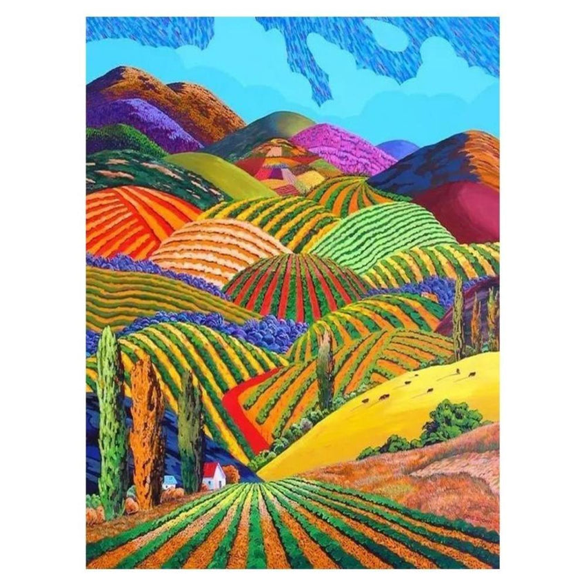 Hillside Painting With Diamonds Kit (45x60cm) - Fansee Australia