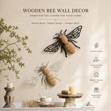 Honey Grove Wooden Bee Wall Art – Rustic Metal & Wood Wall Décor