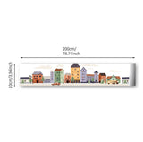 Houses On A City Street With Cars Wall Stickers - Fansee Australia