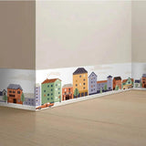 Houses On A City Street With Cars Wall Stickers - Fansee Australia