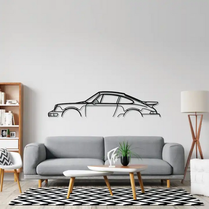Iconic 90s Turbo Silhouette Metal Wall Art - Fansee Australia