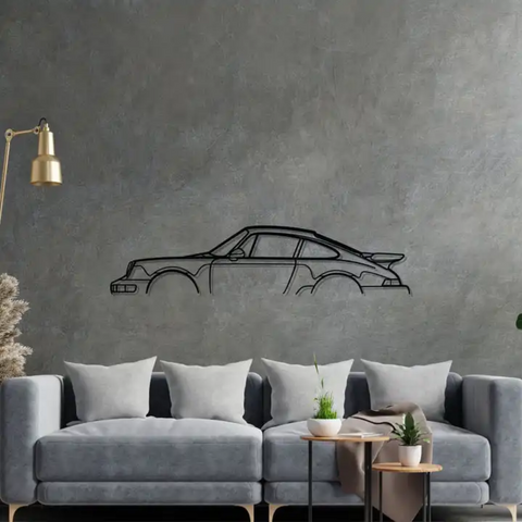 Iconic 90s Turbo Silhouette Metal Wall Art - Fansee Australia