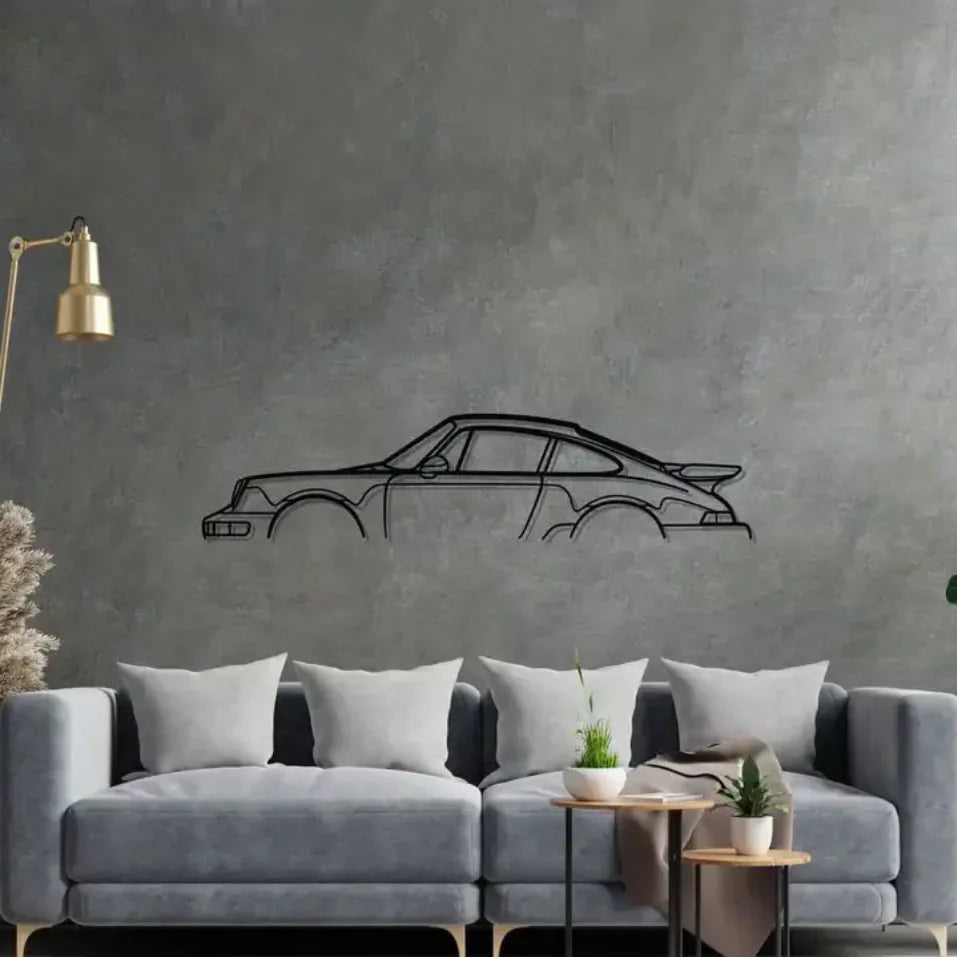 Iconic 90s Turbo Silhouette Metal Wall Art - Fansee Australia