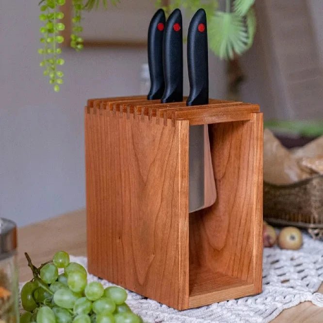 KnifeNest: Wooden Knife Holder Block - Fansee Australia