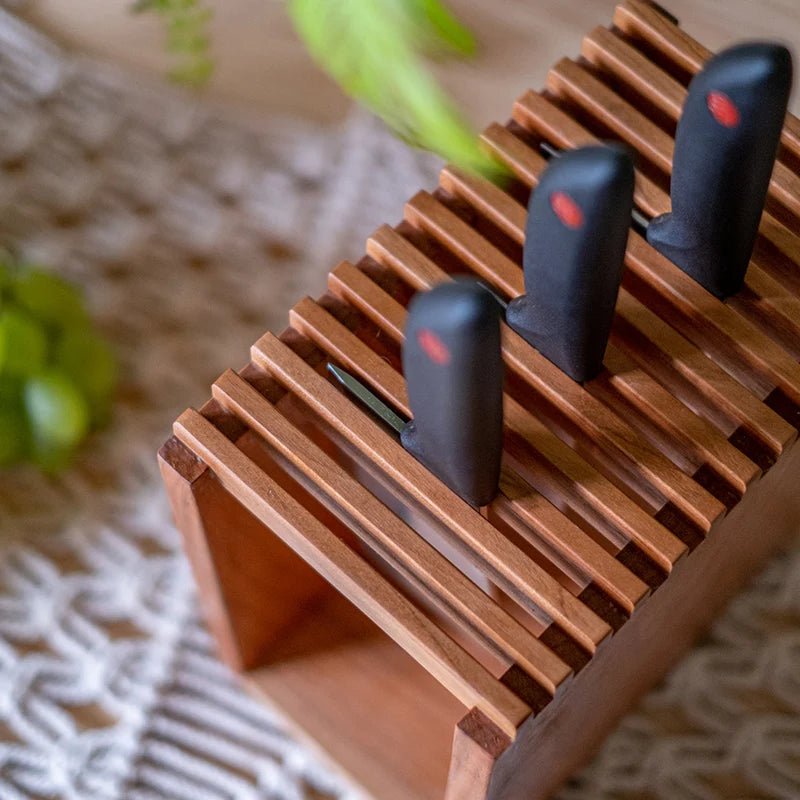 KnifeNest: Wooden Knife Holder Block - Fansee Australia