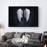 Large Angel Wings Framed Wall Art On Canvas (75x120cm) - Fansee Australia