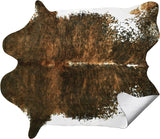 Large Dark Brown Artificial Cowhide Rug - Fansee Australia