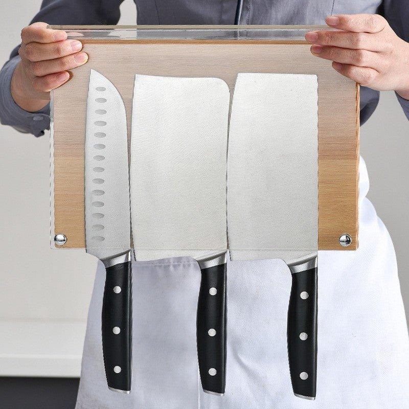 Large Double-Sided Magnetic Knife Block – Freestanding Storage - Fansee Australia