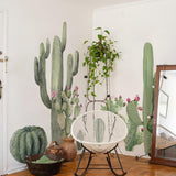 Large Fabric Golden Barrel Cactus Murals Wall Sticker - Fansee Australia