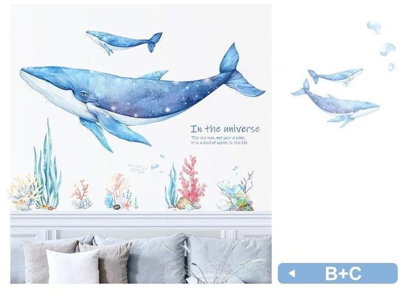 Large Humpback Whale Wall Stickers For Nursery - Fansee Australia
