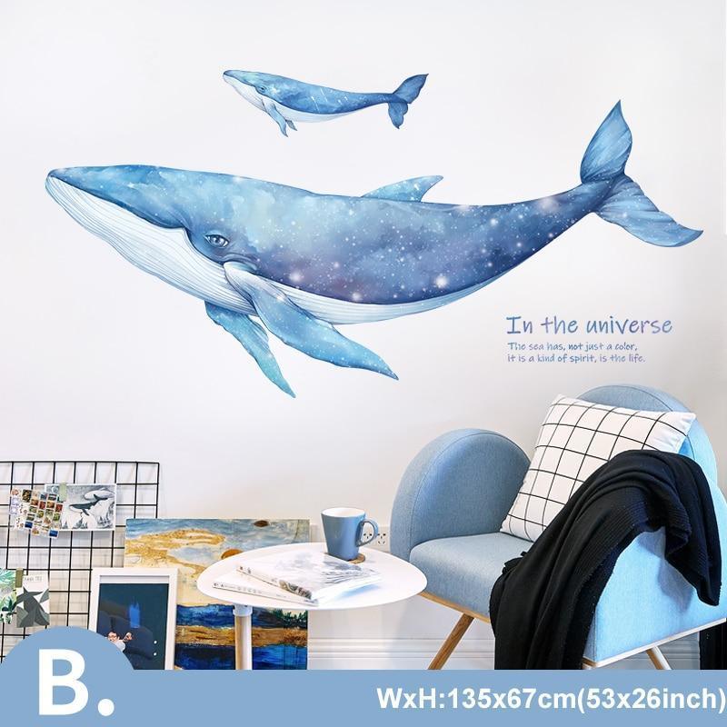 Large Humpback Whale Wall Stickers For Nursery - Fansee Australia