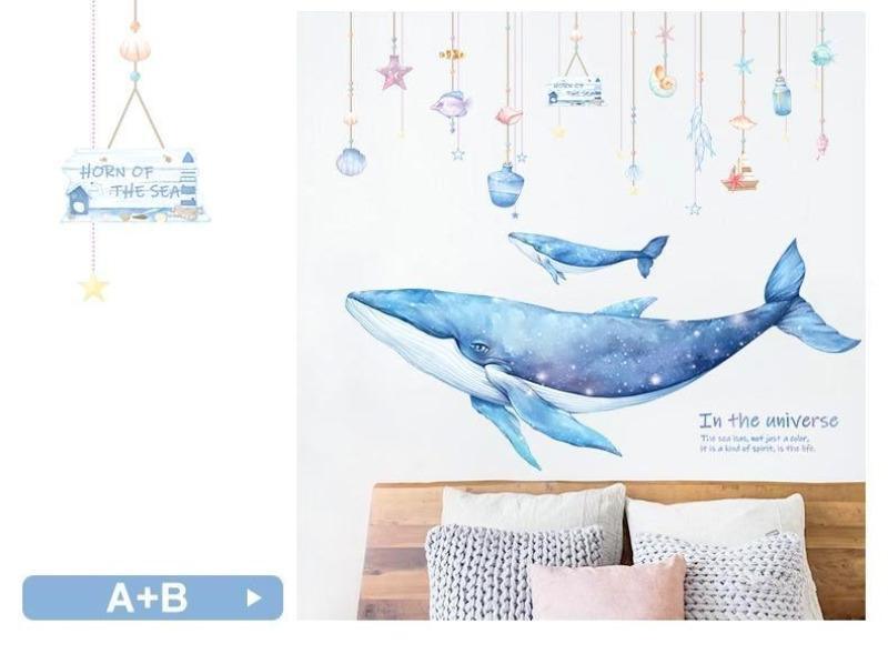 Large Humpback Whale Wall Stickers For Nursery - Fansee Australia