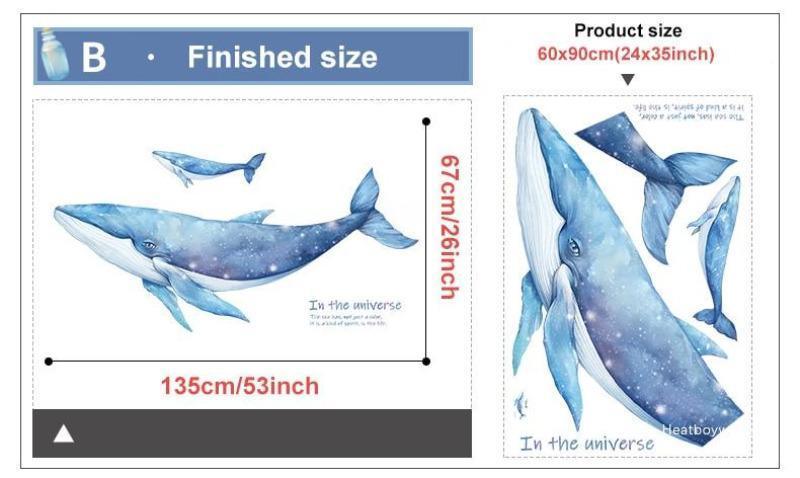 Large Humpback Whale Wall Stickers For Nursery - Fansee Australia