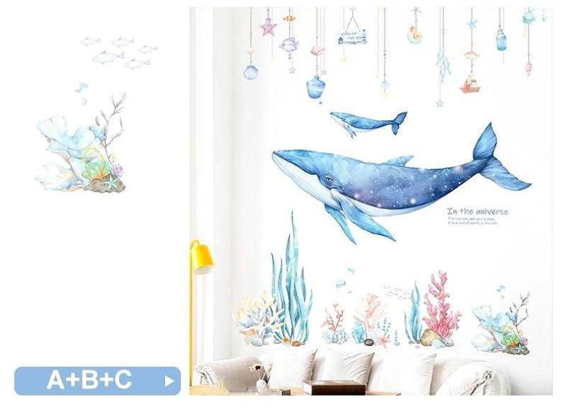 Large Humpback Whale Wall Stickers For Nursery - Fansee Australia