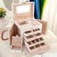 Large Jewellery Box -White Pink - Fansee Australia