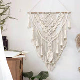 Large Lovingly Handmade Boho Chic Macrame Tassel Wall Hanging - Fansee Australia