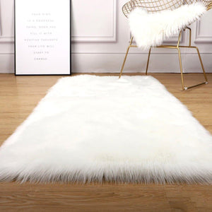 Large Shaggy Faux Fur Sheepskin Rug (120x180cm) - Fansee Australia