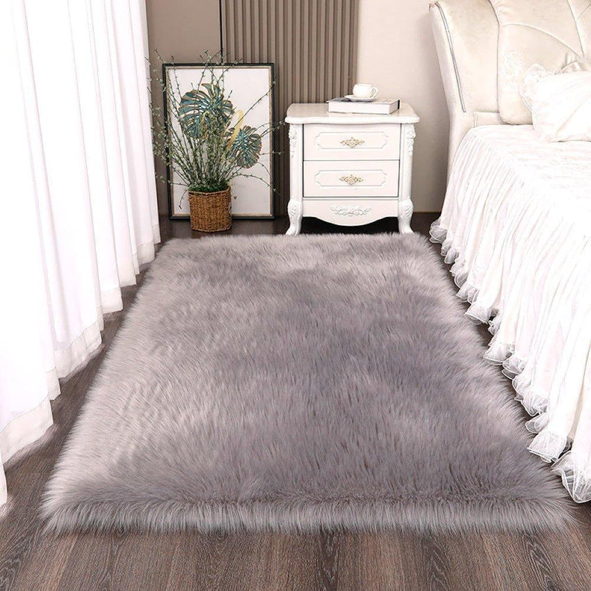 Large Shaggy Faux Fur Sheepskin Rug (120x180cm) - Fansee Australia