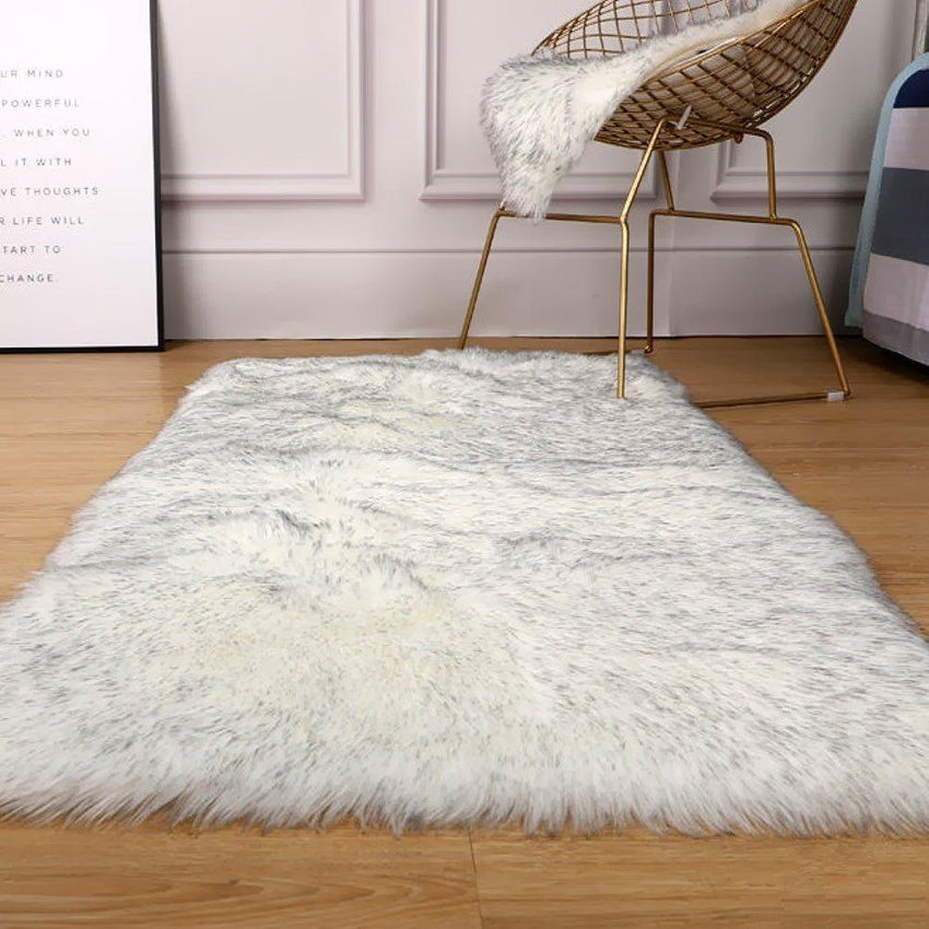 Large Shaggy Faux Fur Sheepskin Rug (120x180cm) - Fansee Australia