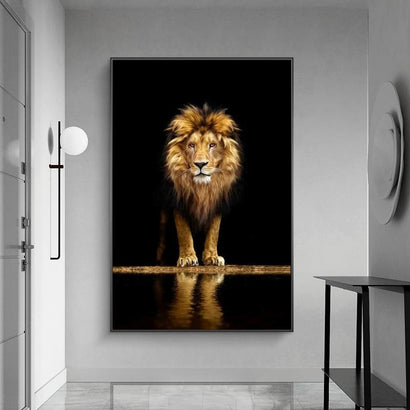 Lion in the Dark Wall Art Print (70x100cm) - Fansee Australia