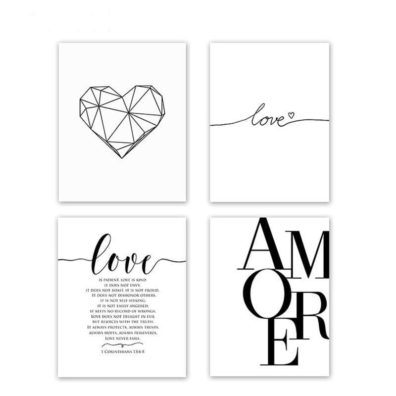 Love Message Canvas Wall Art Prints - Fansee Australia
