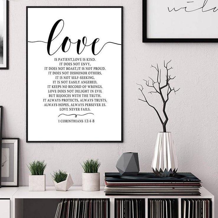 Love Message Canvas Wall Art Prints - Fansee Australia
