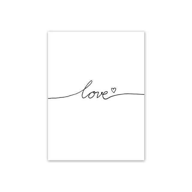 Love Message Canvas Wall Art Prints - Fansee Australia