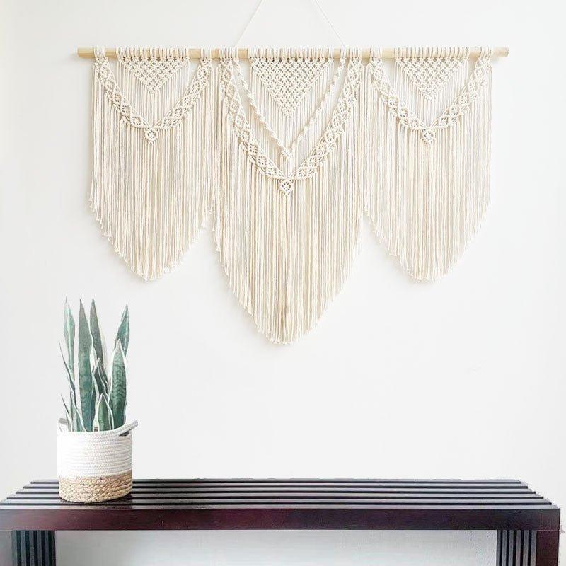 Lovingly Handmade Extra Large Wooden Macrame Wall Hanging - Fansee Australia