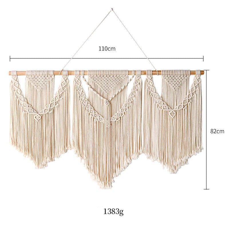 Lovingly Handmade Extra Large Wooden Macrame Wall Hanging - Fansee Australia