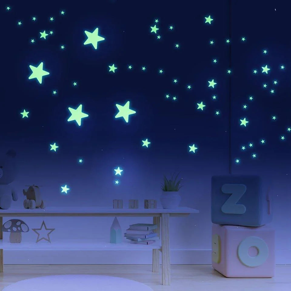 Luminous Stars Glow In Dark Wall Stickers - Fansee Australia