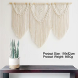 Luna Cascade – Triple Panel Macrame Wall Tapestry - Fansee Australia