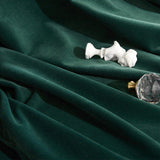 Luxurious Dark Green Velvet Blackout Curtains - Fansee Australia